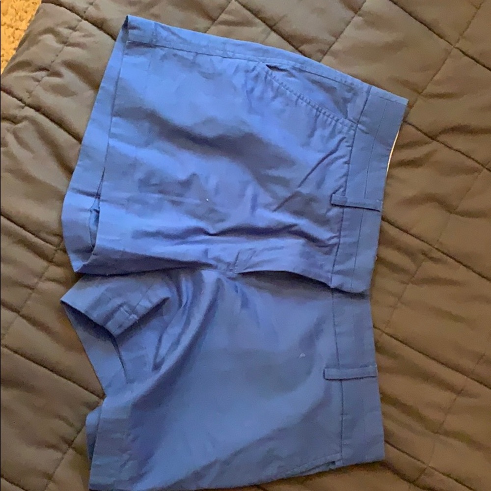 blue shorts